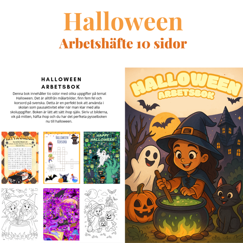 Halloween arbetsbok