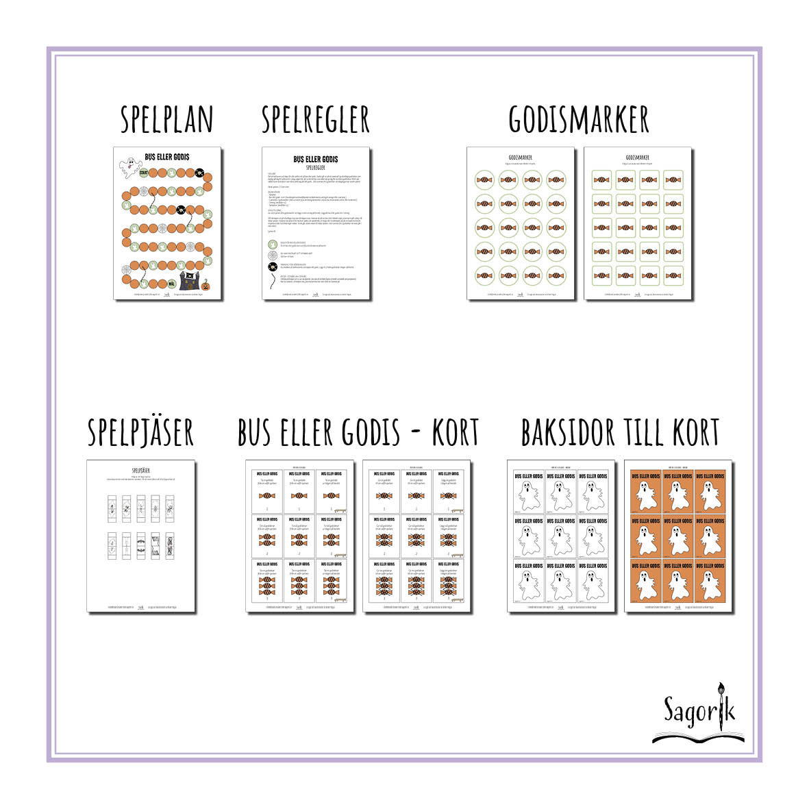 Halloweenspel Bus eller godis2