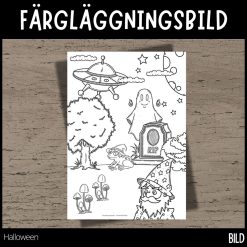 Färgläggningsbild - Halloween