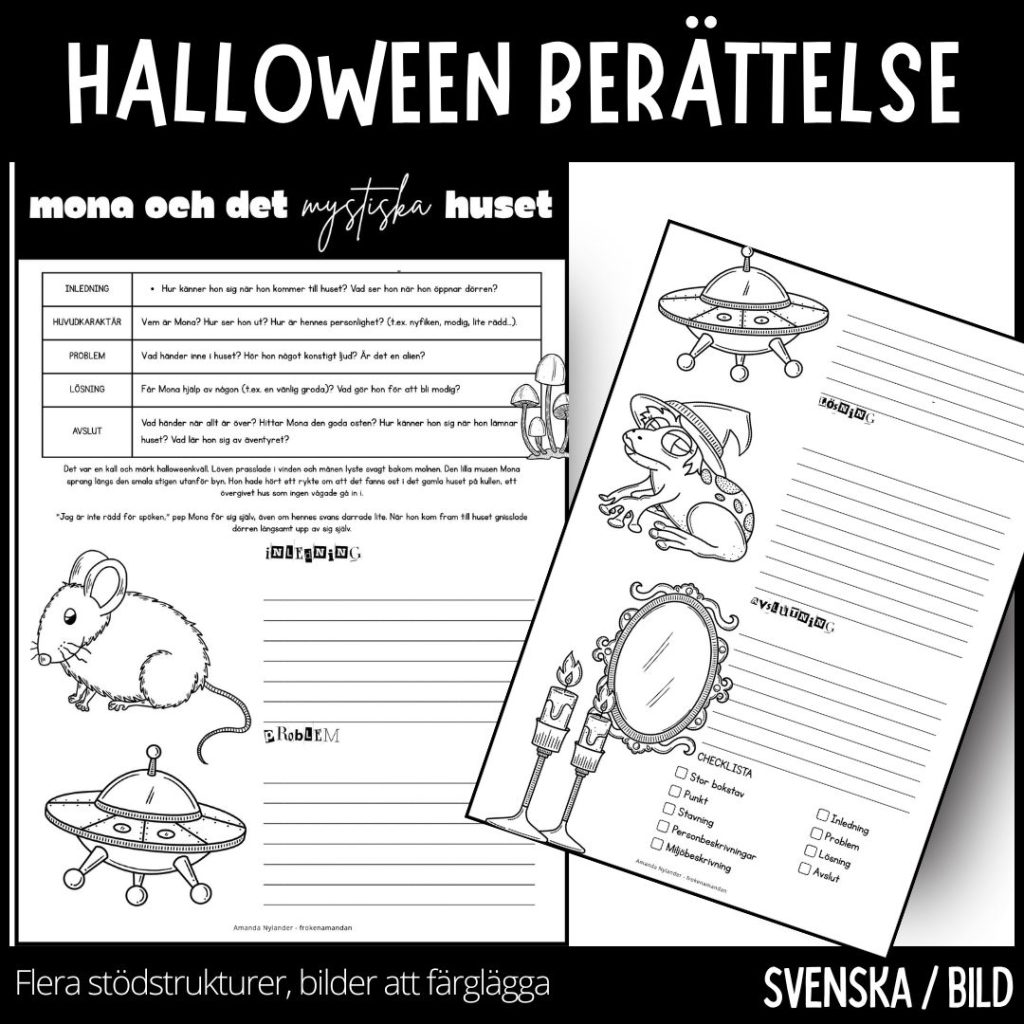 Halloween berättelse – en mall med flera stödstrukturer