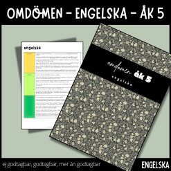 Färdiga omdömen - åk 5 - engelska