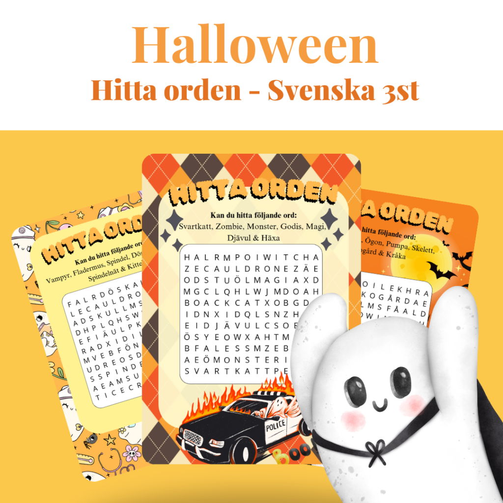 Hitta orden – Halloween Svenska