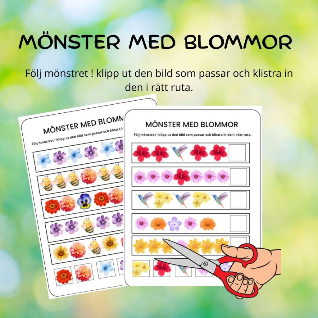 Följ mönstret – Klipp och klistra!