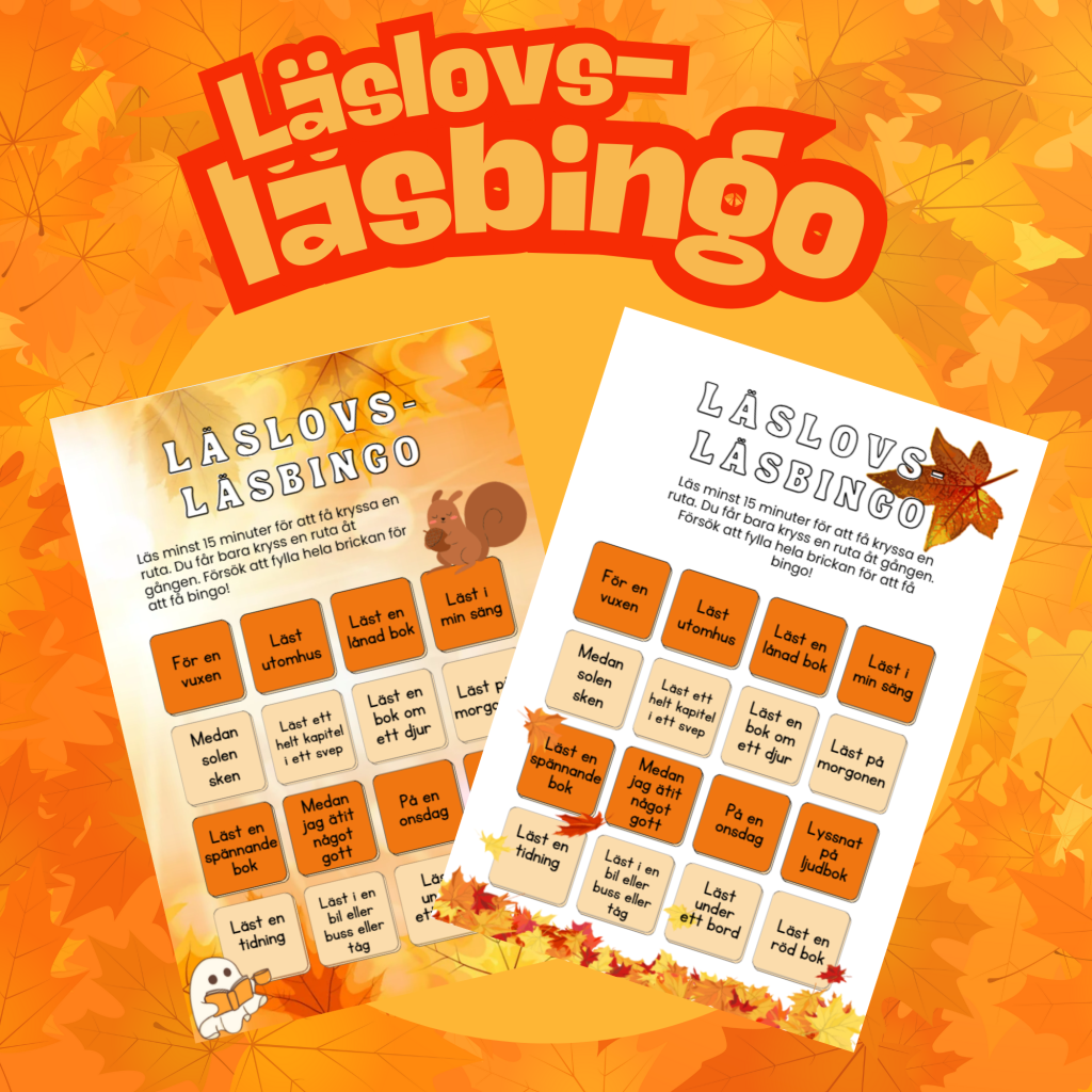 Läsbingo till läslovet / höstlovet