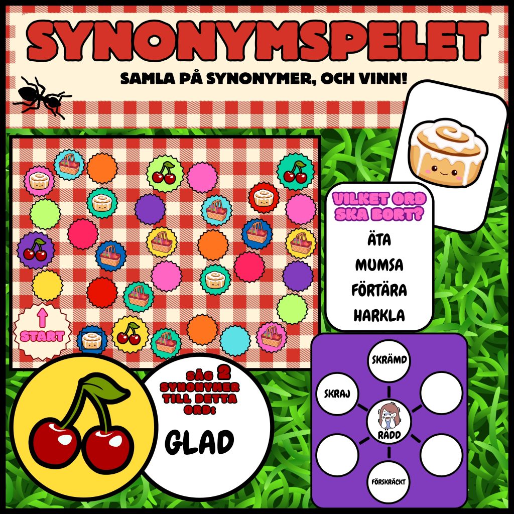 SYNONYMSPELET! – Ett brädspel där vi lär oss synonymer.