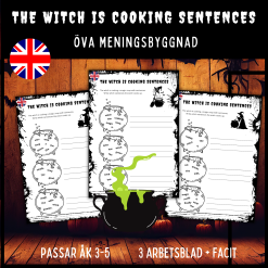 Halloween: The Witch is Cooking a Magic Soup with Sentences!