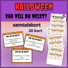Vad vill du helst? – 20 frågekort med tema halloween – samtalsövning