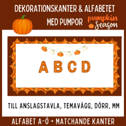 Dekorationskanter och alfabet med pumpor!