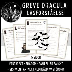 Bitande faktatext om greve Dracula! Passar åk 4 - ca 7.