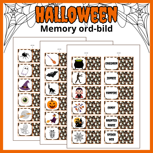 Halloween – Memory English words
