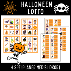 Spela Halloween-lotto, 4 personer