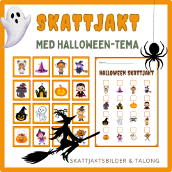 Gå på skattjakt med halloweentema