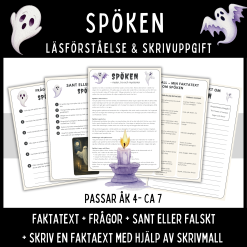 Faktatext om spöken – läsförståelse och skrivträning, åk 4 - ca 7