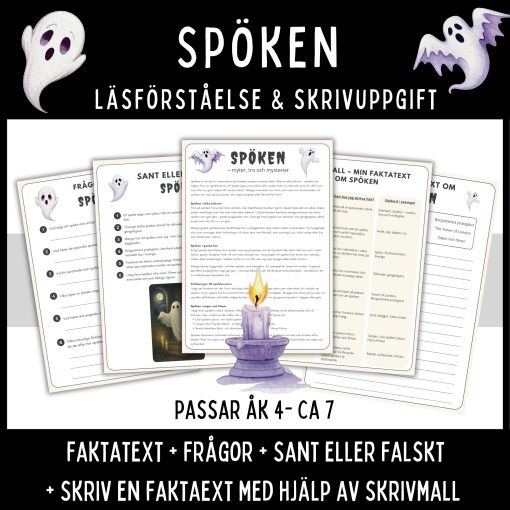 Faktatext om spöken – läsförståelse och skrivträning, åk 4 - ca 7