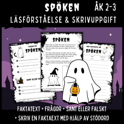 Faktatext om spöken – läsförståelse och skrivträning