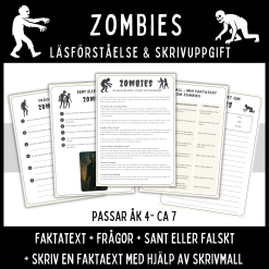 Faktatext om zombies – läsförståelse och skrivträning, åk 4 - ca 7