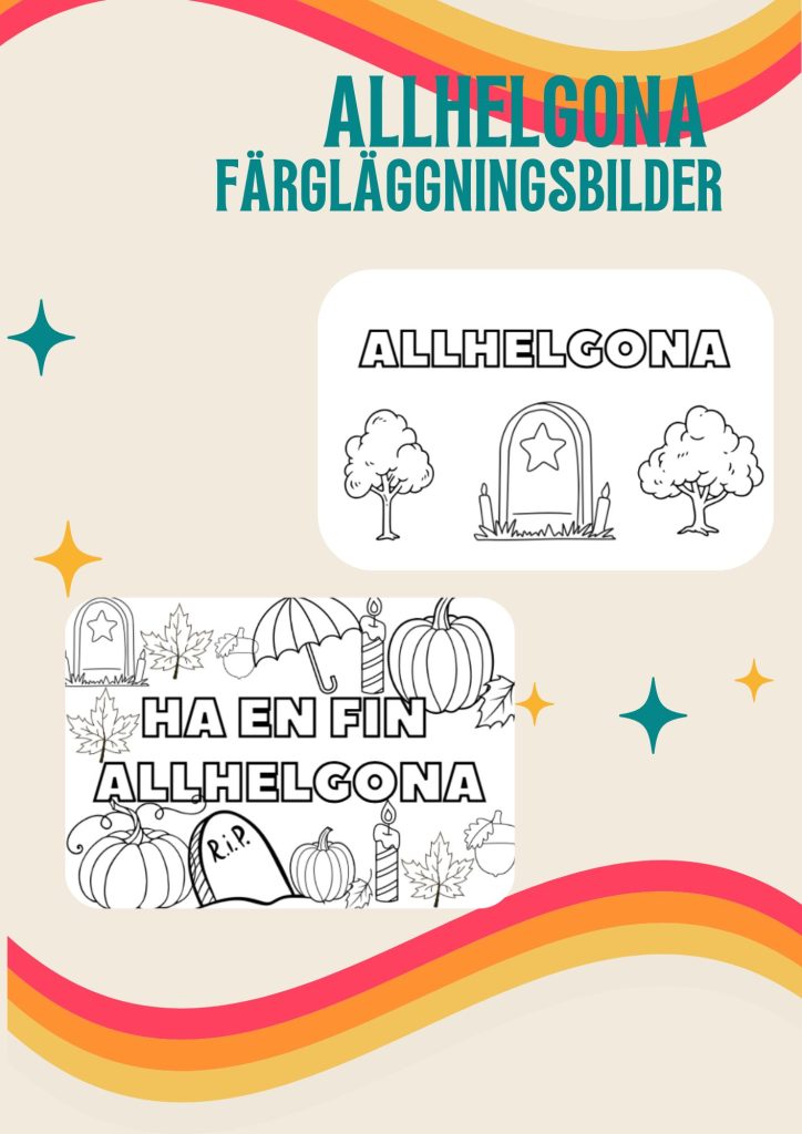 Allhelgona färgläggningsbilder