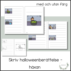 Skriv halloweenberättelse - häxan