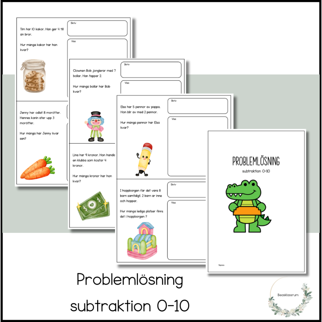 Problemlösning subtraktion 0-10