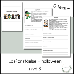 Läsförståelse - halloween nivå 3