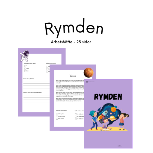 Rymden - arbetshäfte 25 sidor