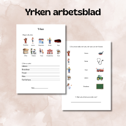 Yrken arbetsblad