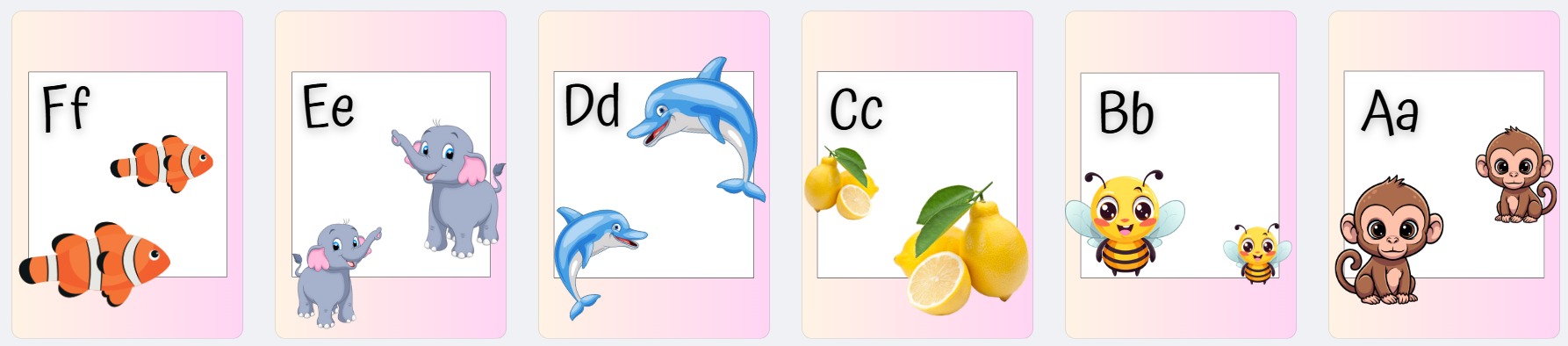 Alfabetet posters (hela alfabetet + varje bokstav)