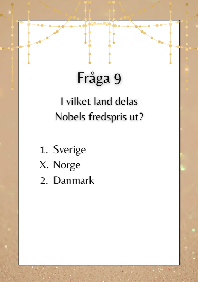 Alfred Nobel - Tipspromenad