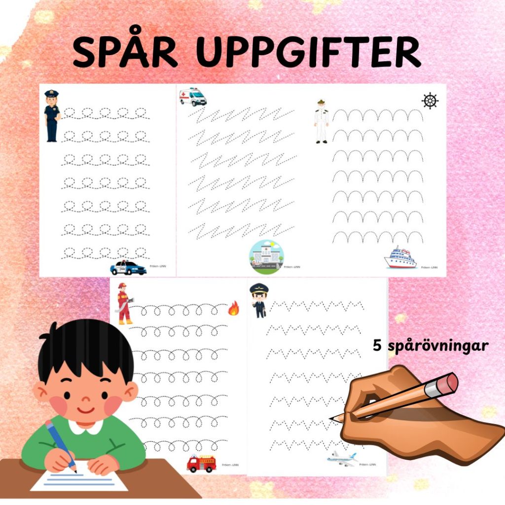 Spår uppgifter Handstil