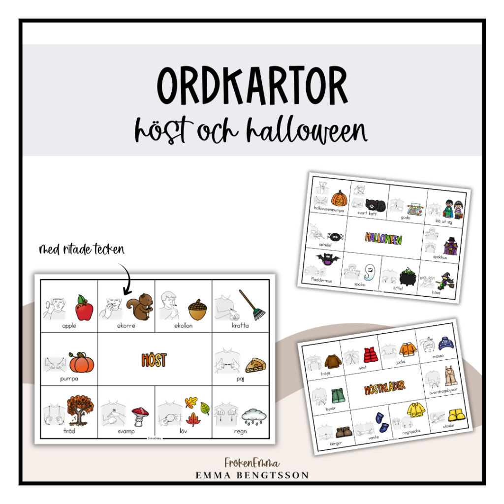ordkartor: höst och halloween