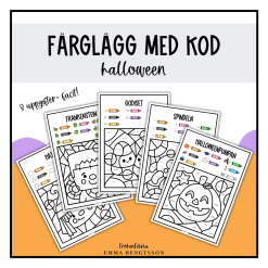 Färglägg med kod: halloween