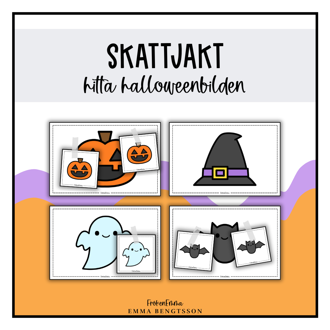 Skattjakt: hitta halloweenbilden