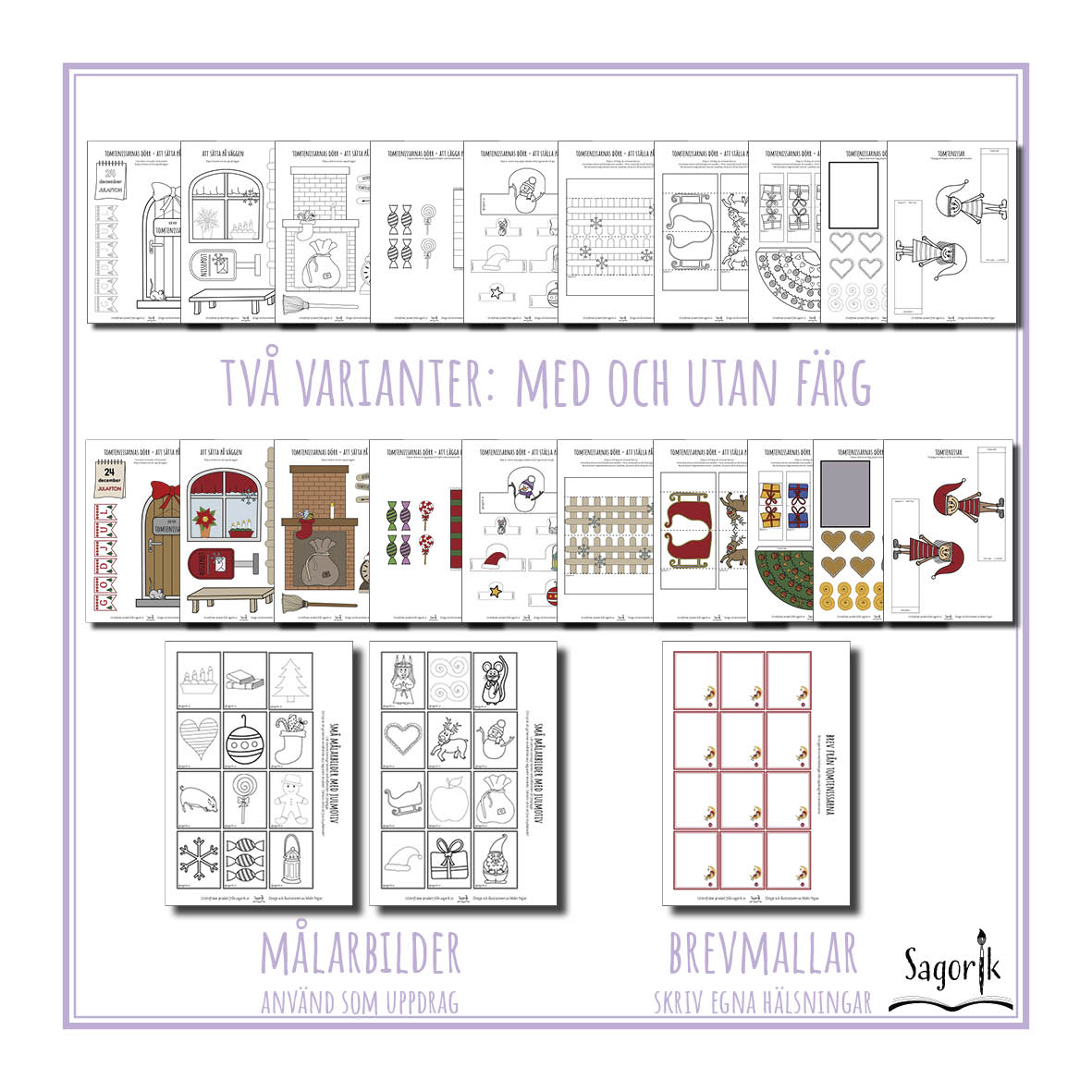Tomtenissarnas dörr - nissedörr och enkel julkalender