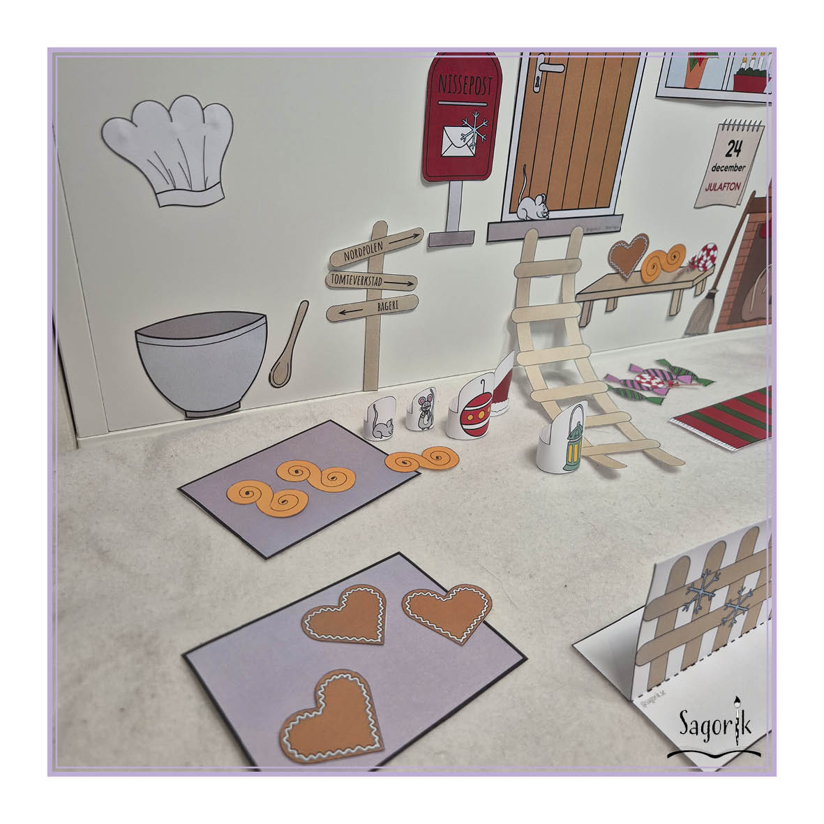 Tomtenissarnas dörr - nissedörr och enkel julkalender