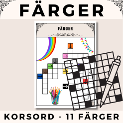 Färger - Korsord