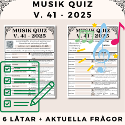 Musik Quiz med Nutidsfrågor | v. 41 - 2025