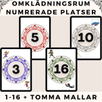 Numrerade platser för omklädningsrum - bild 1