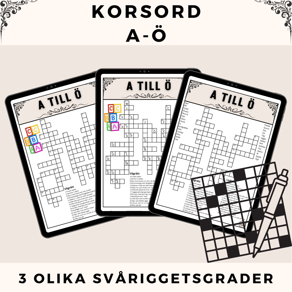 Korsord – A – Ö