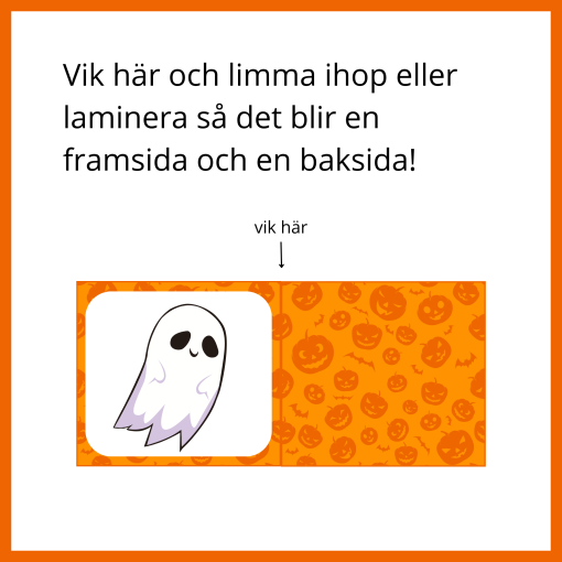 Memory med halloweentema, ord-bild