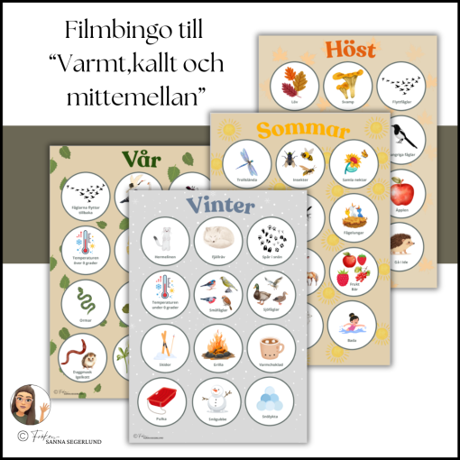 Filmbingo till "Varmt,kallt och mittemellan"