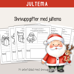 Jul - Skrivuppgifter med jultema - Fortsätt den påbörjade meningen.