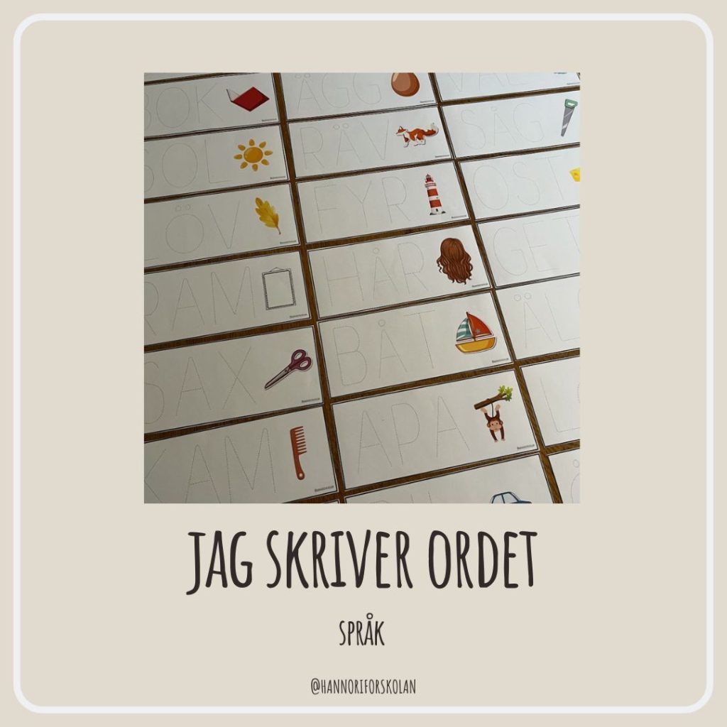 Jag skriver ordet