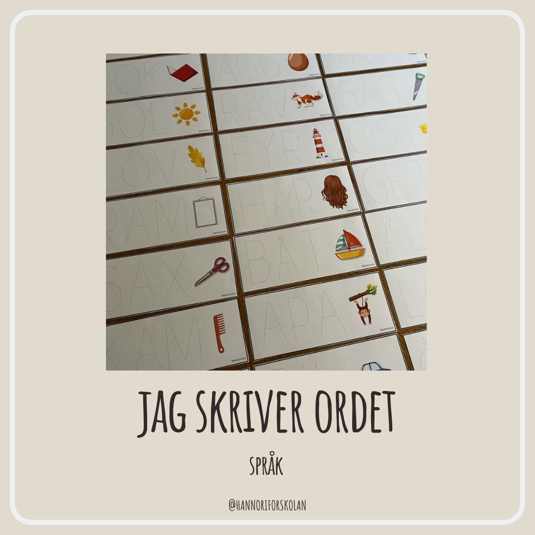 Jag skriver ordet