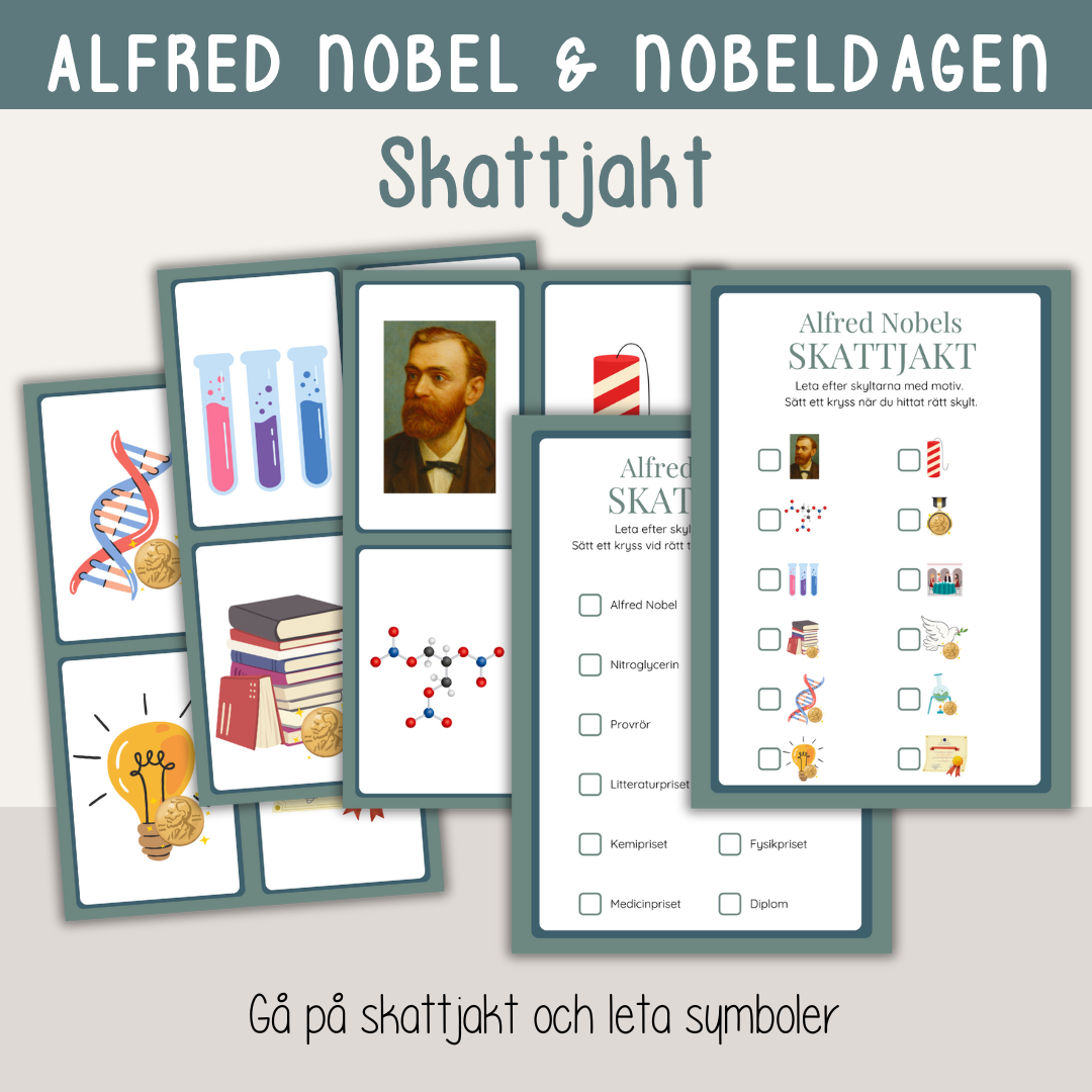 Alfred Nobel och Nobeldagen - Skattjakt med Nobeltema