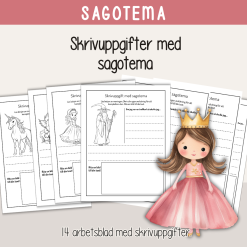 Barnboksveckan - Skrivuppgifter med sagotema - Fortsätt den påbörjade meningen.