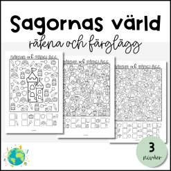 Räkna och färglägg - Sagornas Värld