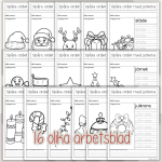 Jul – Spåra julord – 16 arbetsblad med olika ord - bild 2