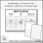 Sagorkort: I sagans värld | 56 kort, berättelseplan & skrivblad - bild 2