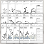 Vinter – Spåra vinterord – 16 arbetsblad med olika ord - bild 2