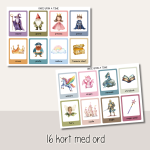 Barnboksveckan – glosor – Ord med sagotema på engelska – Flashcards och skrivblad - bild 2